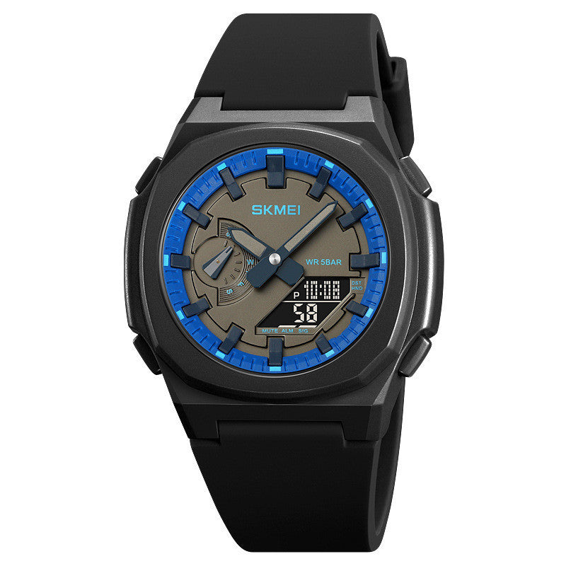 Electronic Watch Middle School Student Commuter Dual-display Watch Luminous Waterproof