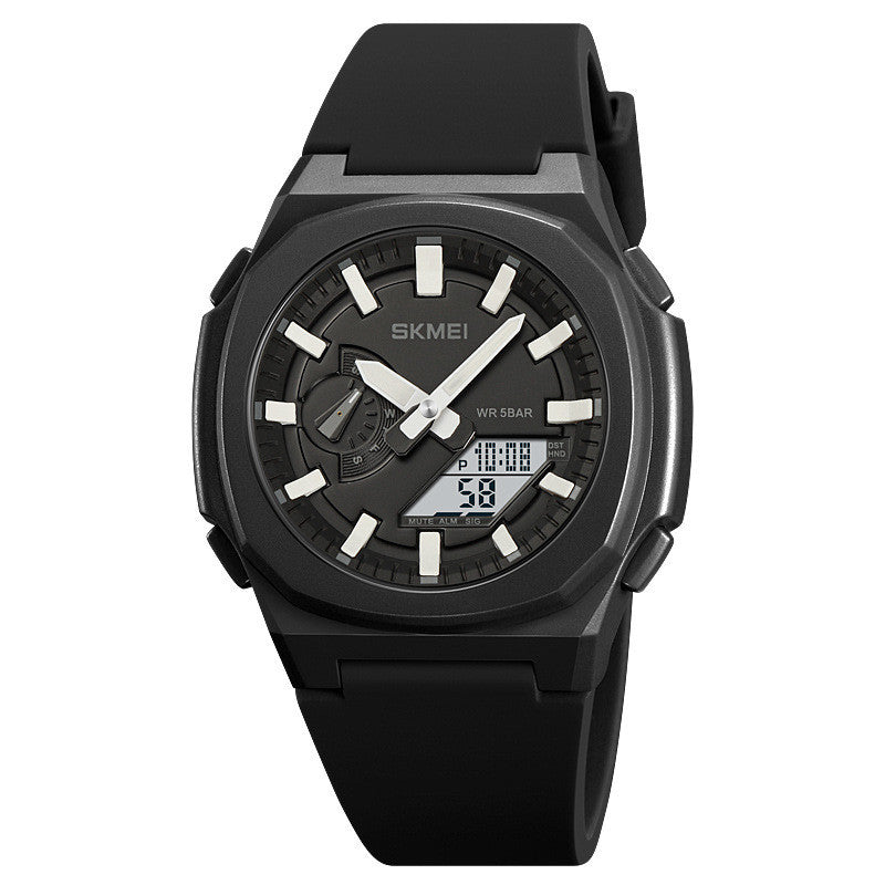 Electronic Watch Middle School Student Commuter Dual-display Watch Luminous Waterproof