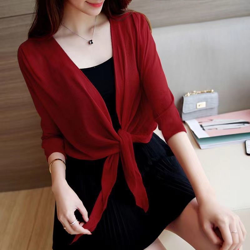Shawl Short Coat Women's Waistcoat Thin Cardigan Air Conditioning Shirt