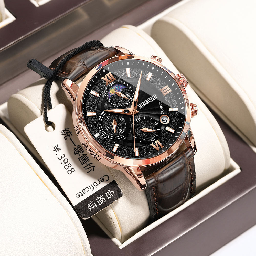 Quartz Multifunctional Chronographe Waterproof