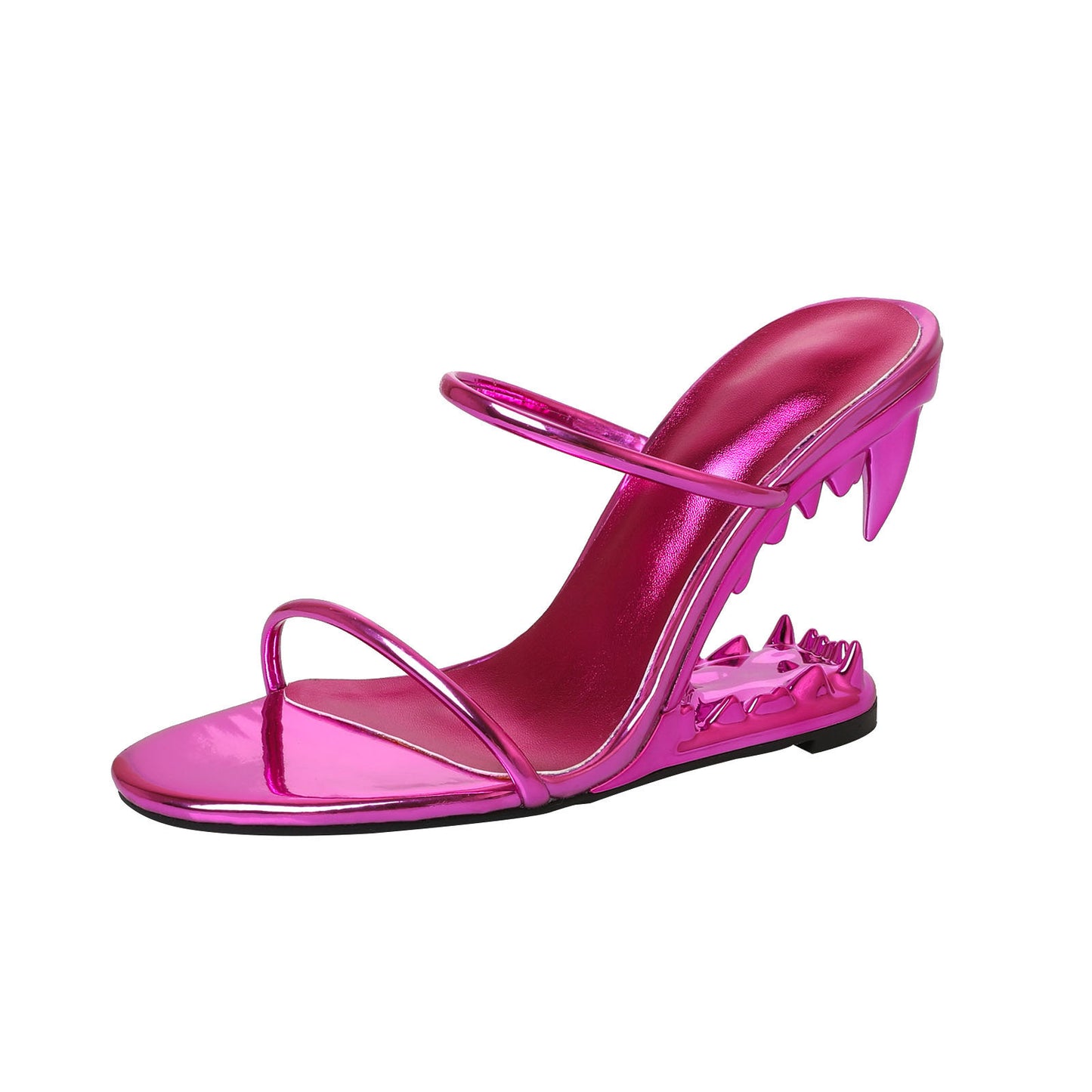 Show Teeth Profiled Heel Women's High Heel Slippers