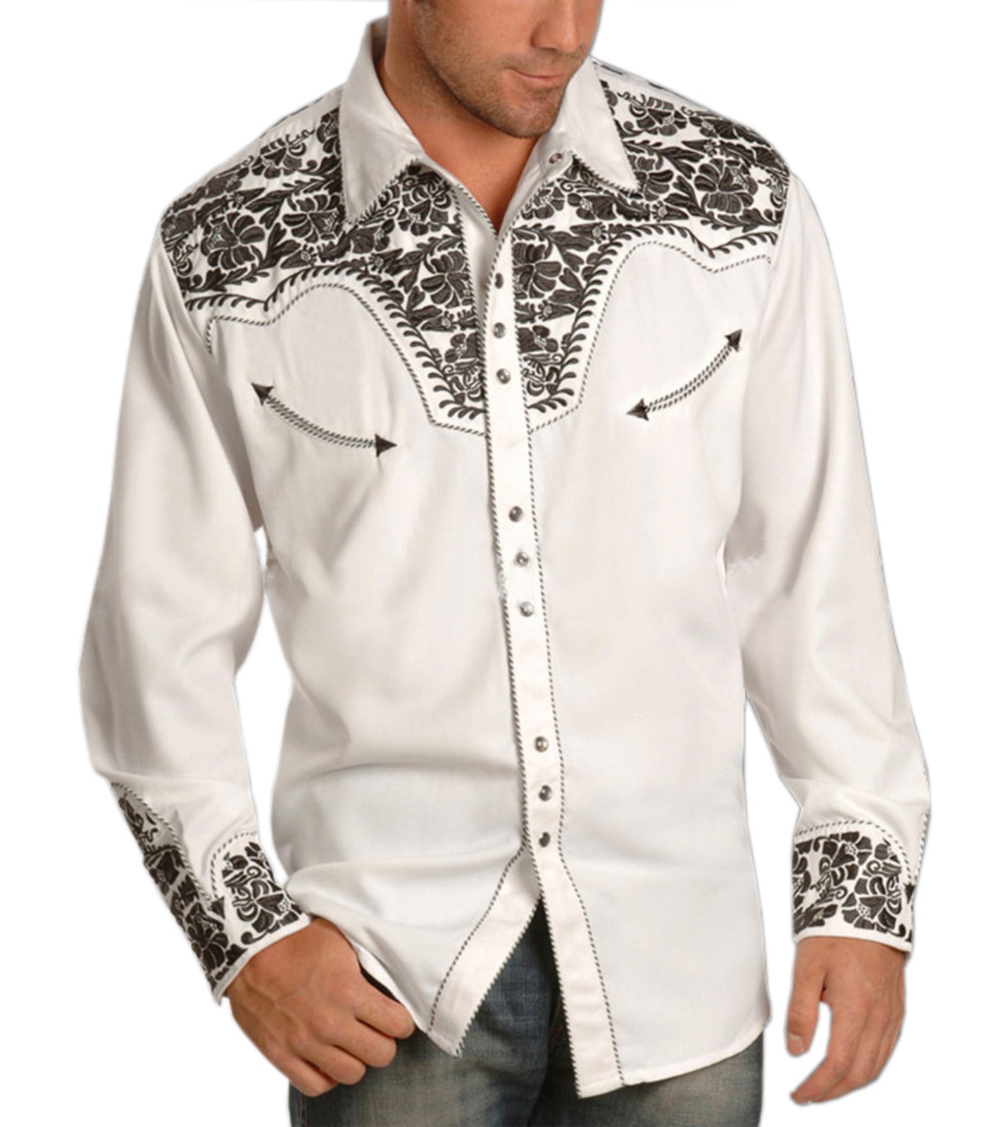Retro Cardigan Lapel Men's Casual Printed Shirt