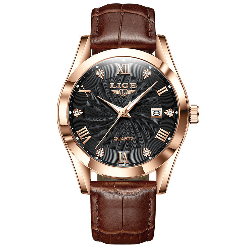 Middle-aged And Elderly Men's Watch Fashionable Simple Waterproof