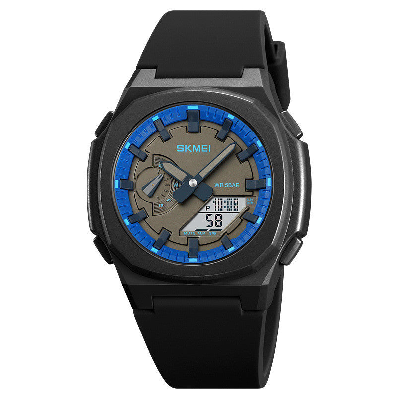Electronic Watch Middle School Student Commuter Dual-display Watch Luminous Waterproof