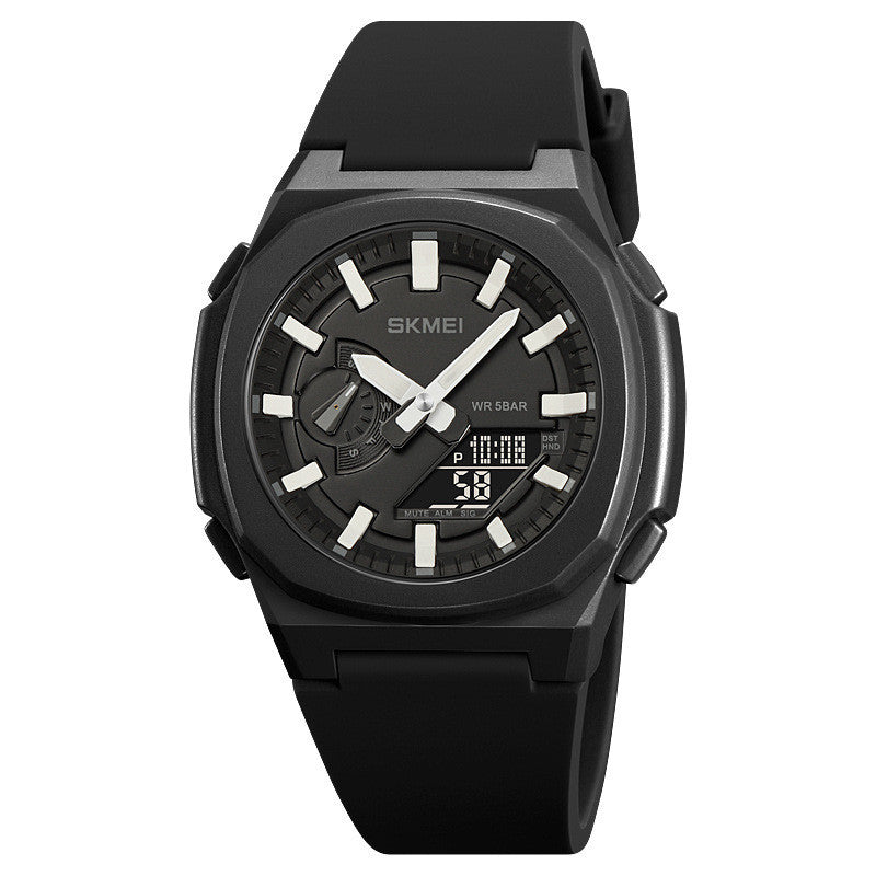 Electronic Watch Middle School Student Commuter Dual-display Watch Luminous Waterproof