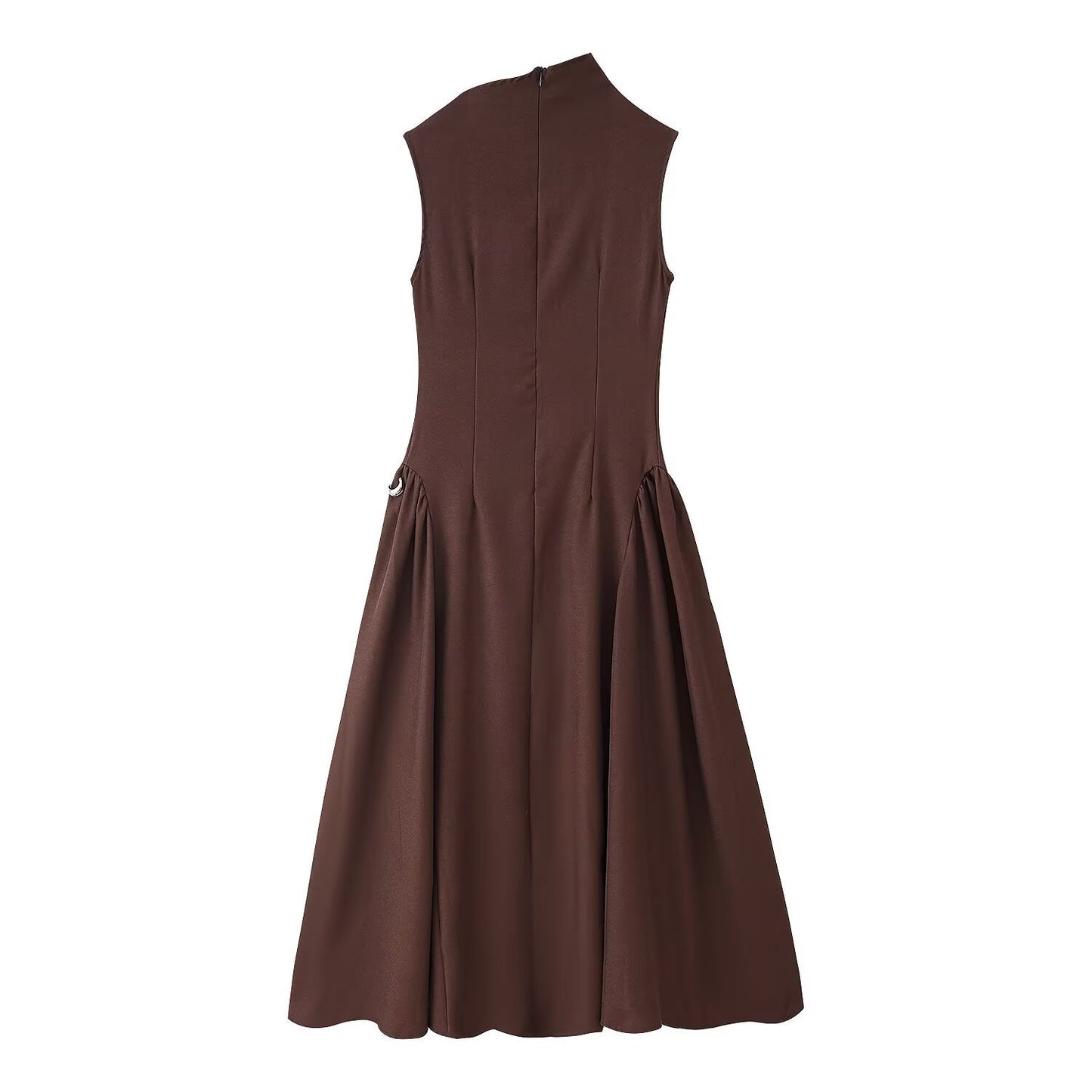 Sleeveless Elegant Midi Skirt Dress