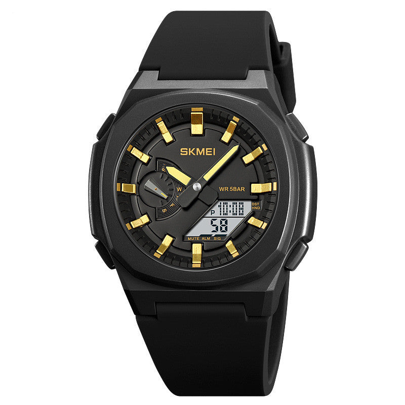Electronic Watch Middle School Student Commuter Dual-display Watch Luminous Waterproof