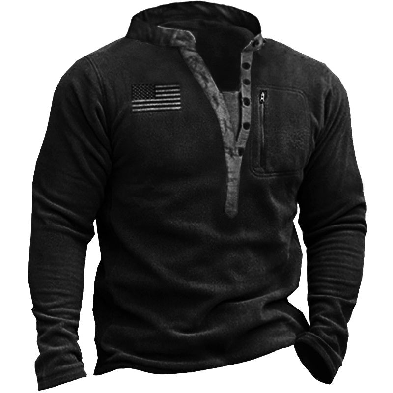 Outdoor Fleece Warm Pullover Combat Uniform Men's Top