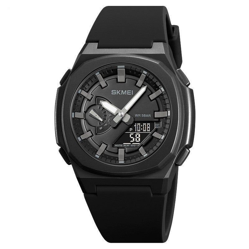 Electronic Watch Middle School Student Commuter Dual-display Watch Luminous Waterproof