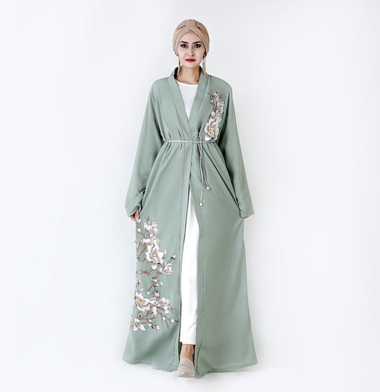 Embroidered Cardigan Dubai Dress