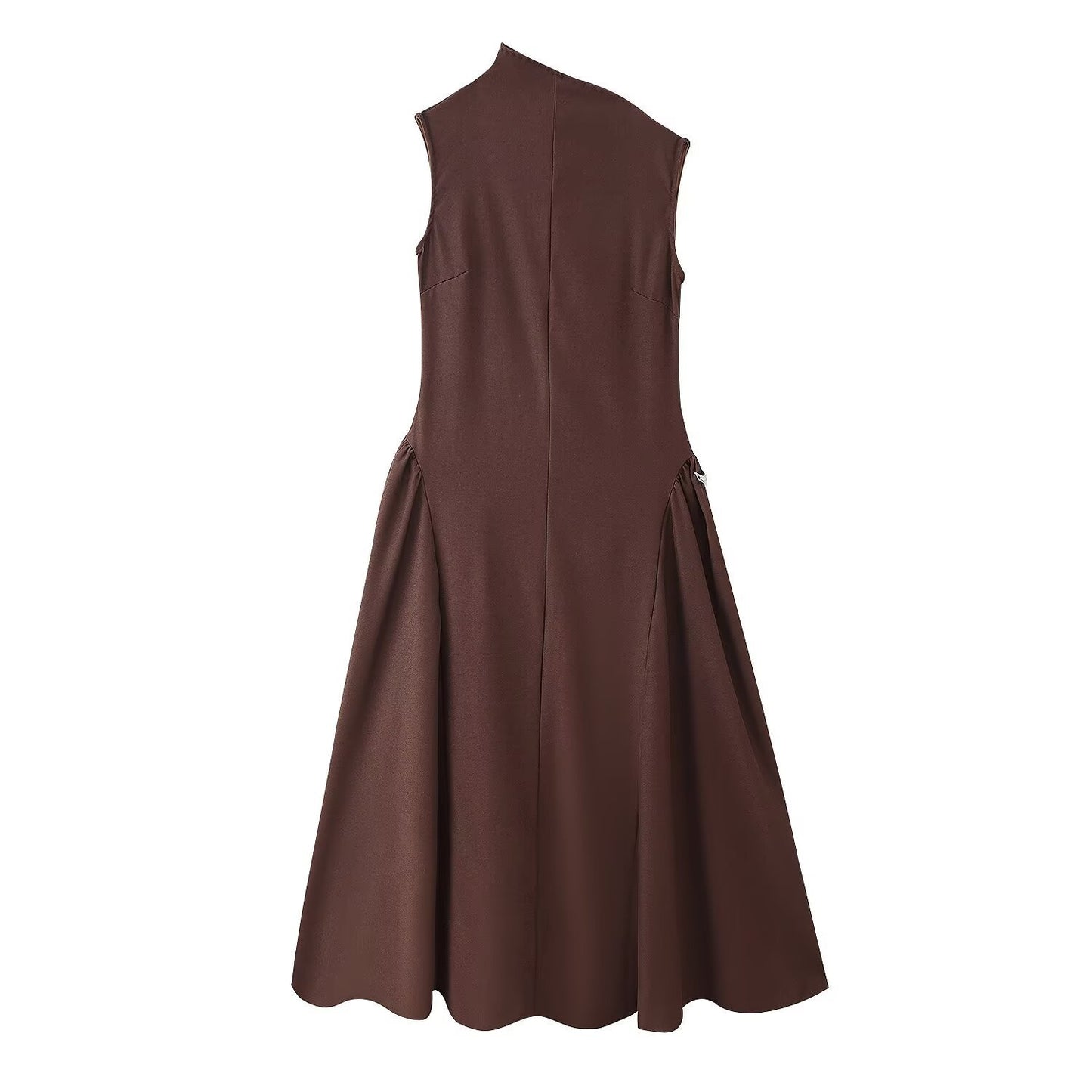 Sleeveless Elegant Midi Skirt Dress