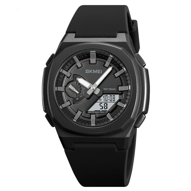 Electronic Watch Middle School Student Commuter Dual-display Watch Luminous Waterproof