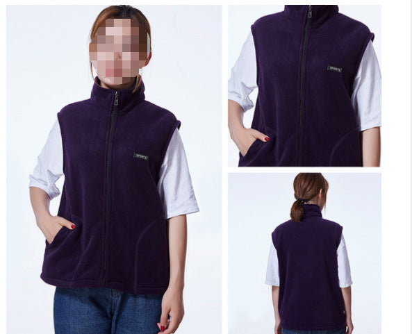 Polar Fleece Vest, Double-sided Fleece Top, Warm Vest