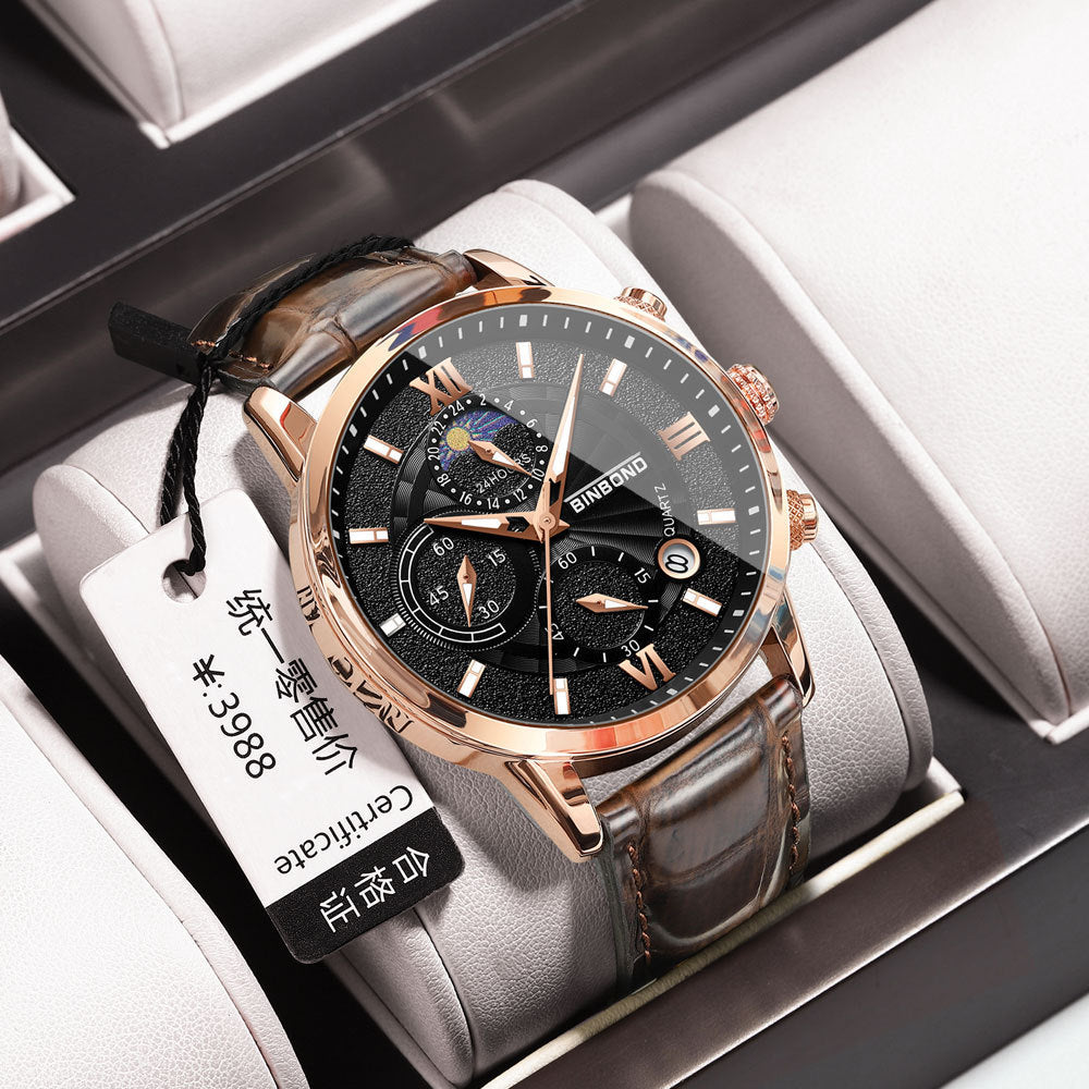 Quartz Multifunctional Chronographe Waterproof