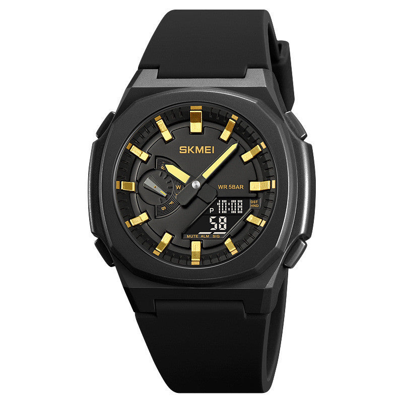 Electronic Watch Middle School Student Commuter Dual-display Watch Luminous Waterproof