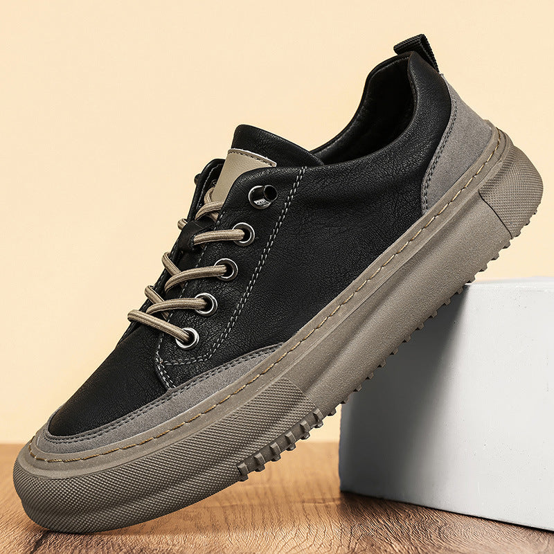 British Round Toe Men's Leather Shoes Men