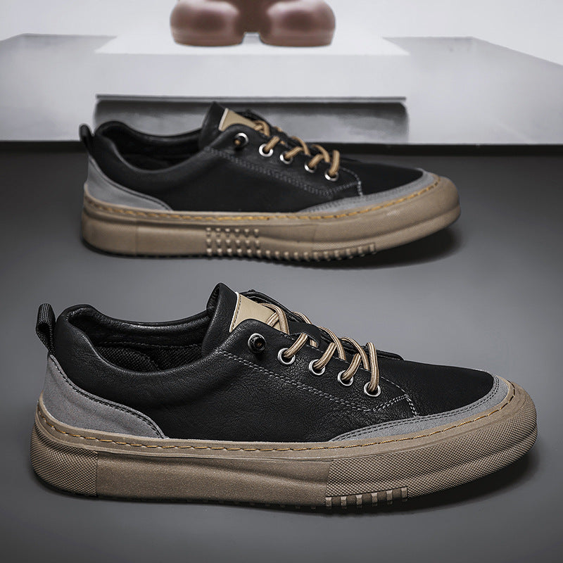 British Round Toe Men's Leather Shoes Men