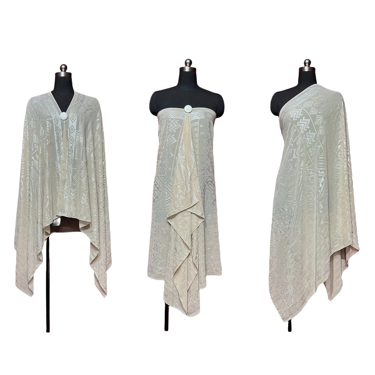 Gorgeous Tinfoil Gold Shawl Multifunctional Scarf