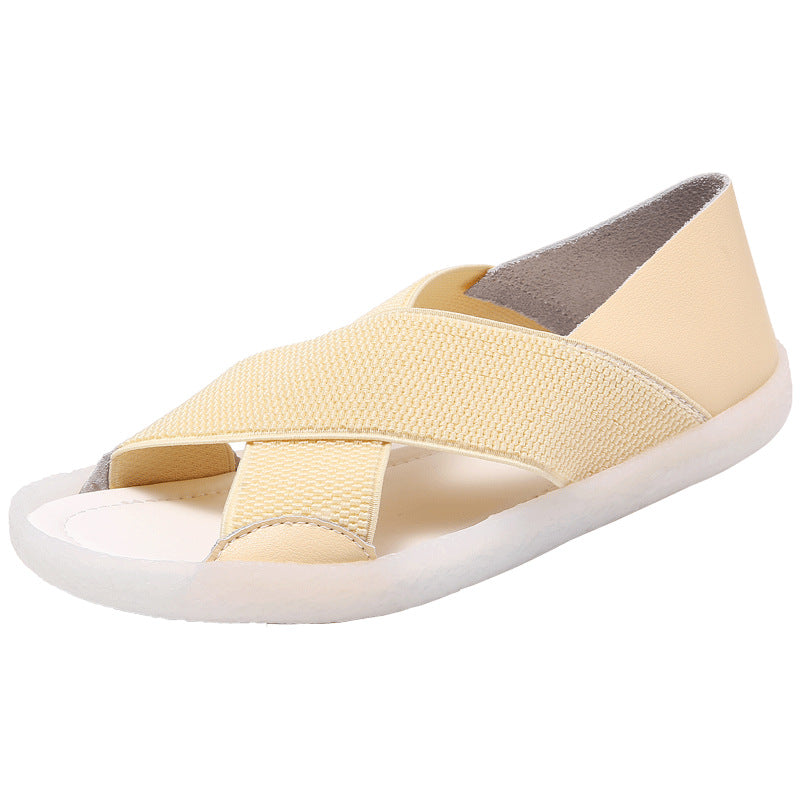Women's Flat Flying Woven Casual Beach Shoes