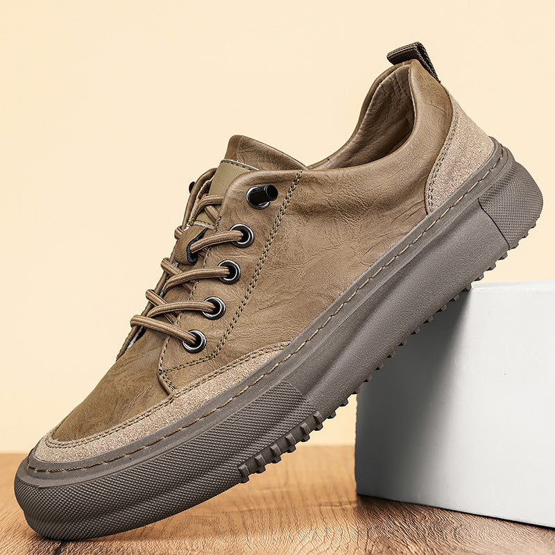 British Round Toe Men's Leather Shoes Men