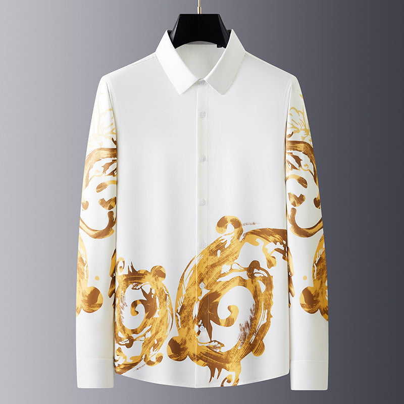Business Casual Anti-wrinkle Non-ironing Slim-fit Long-sleeved Shirt