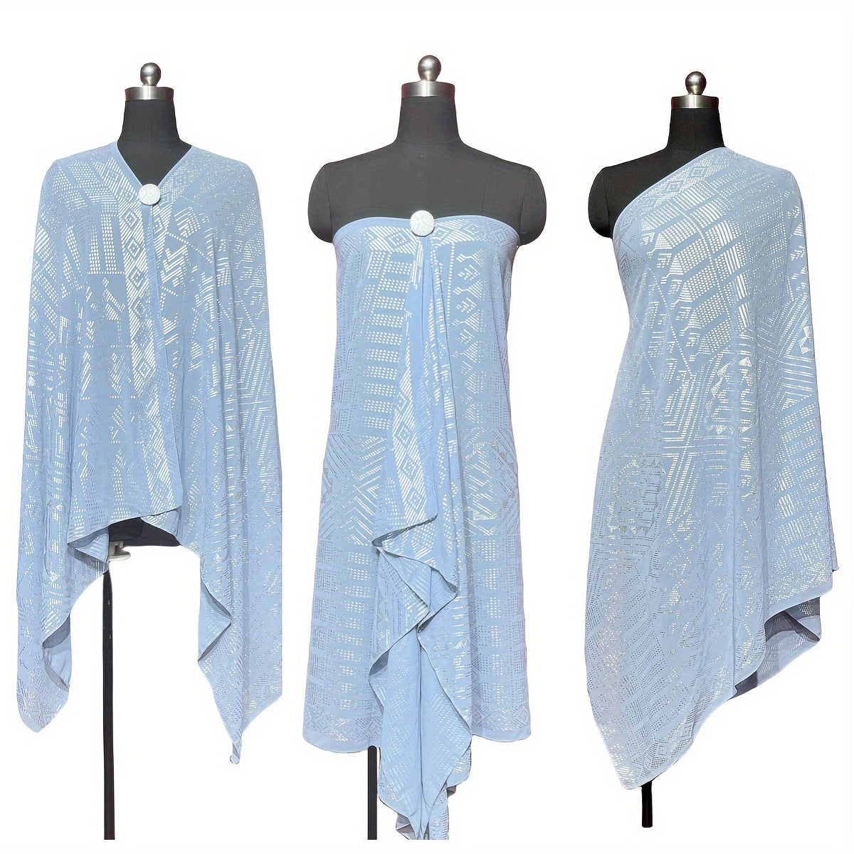 Gorgeous Tinfoil Gold Shawl Multifunctional Scarf