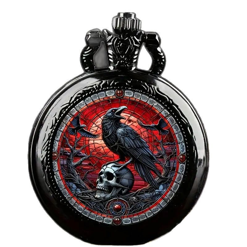 Fashion Retro Flip Decoration Necklace Watch Women