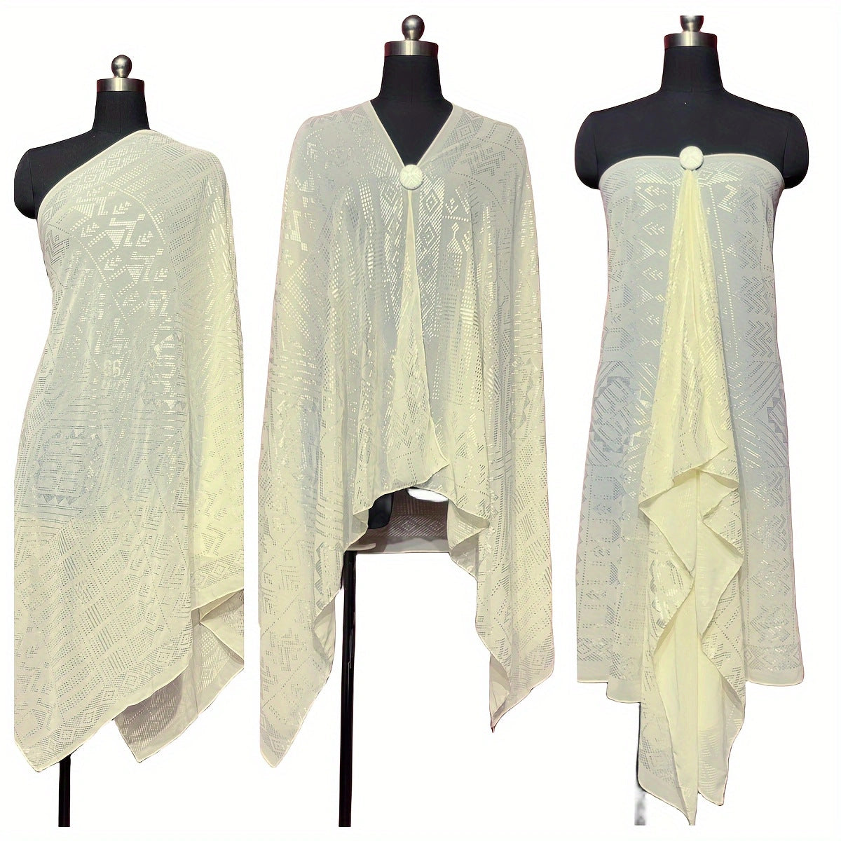 Gorgeous Tinfoil Gold Shawl Multifunctional Scarf