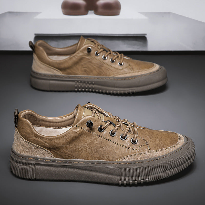 British Round Toe Men's Leather Shoes Men