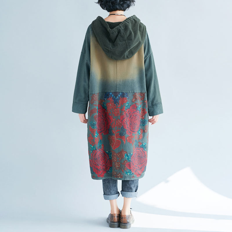 Sweater Ethnic Print Retro Distressed Dress