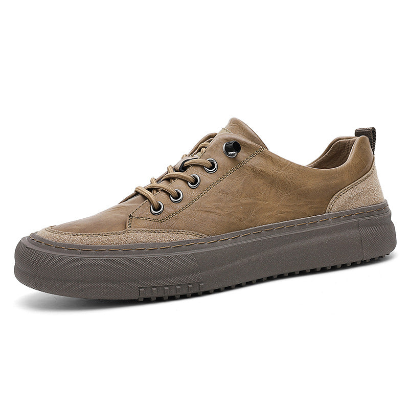 British Round Toe Men's Leather Shoes Men