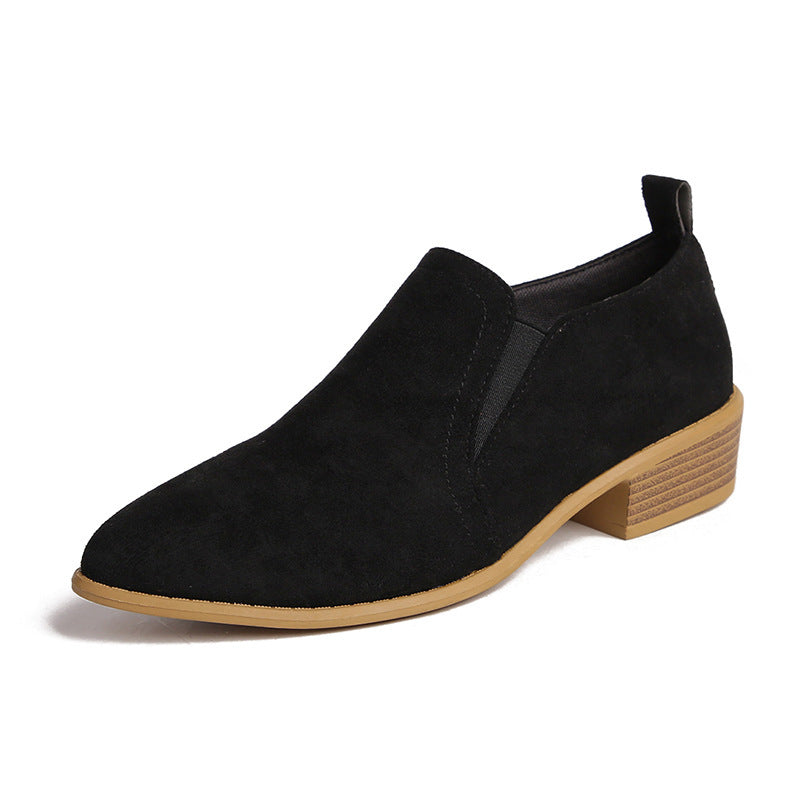 Large Size Low Heel Pointed-toe Boots