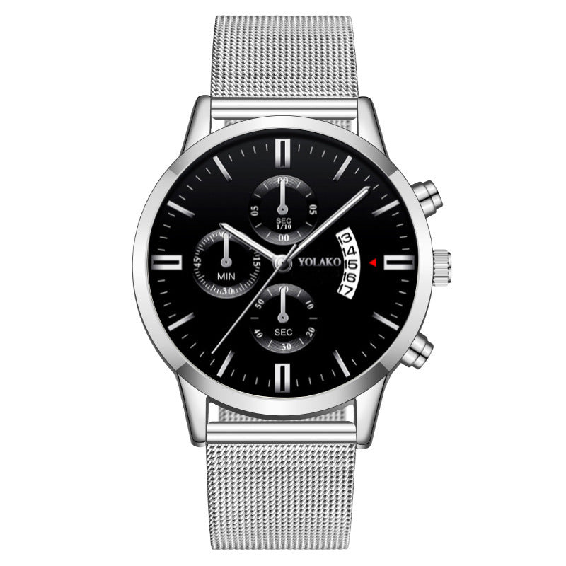Fashion Calendar Six-pin Three-eye Men's Watch