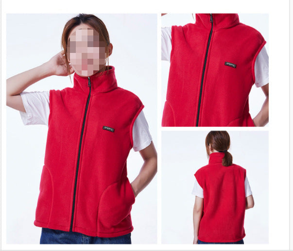 Polar Fleece Vest, Double-sided Fleece Top, Warm Vest