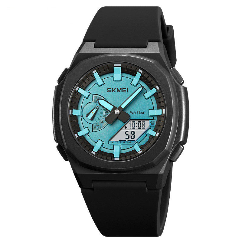 Electronic Watch Middle School Student Commuter Dual-display Watch Luminous Waterproof