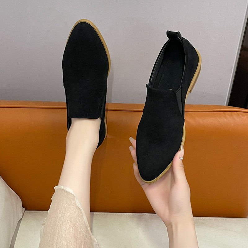 Large Size Low Heel Pointed-toe Boots
