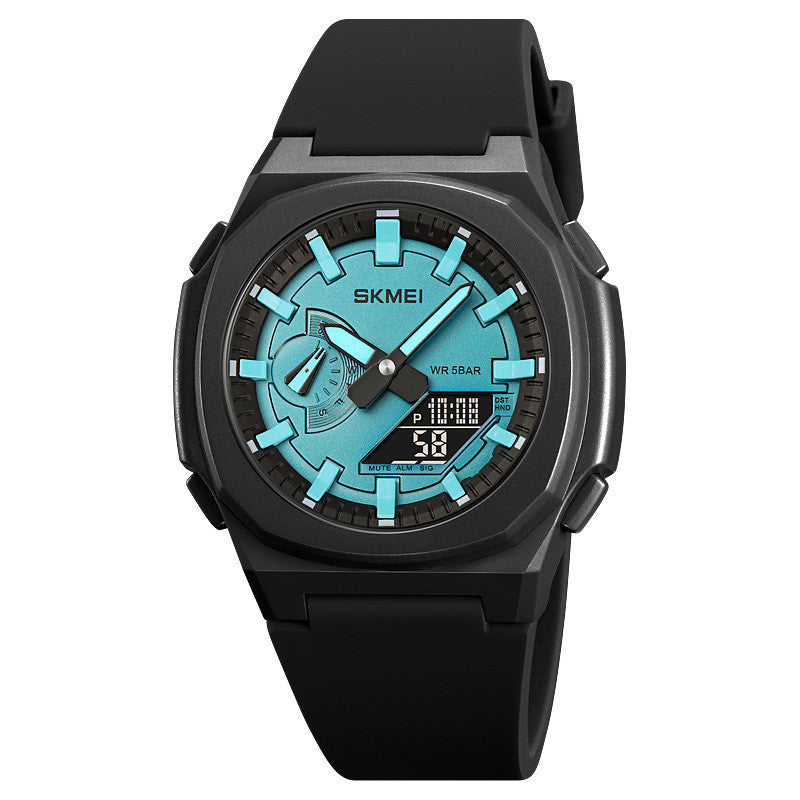 Electronic Watch Middle School Student Commuter Dual-display Watch Luminous Waterproof