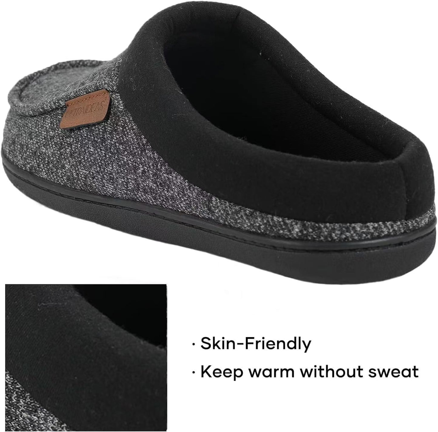 Memory Cotton Men's Plus Size Cotton Slippers