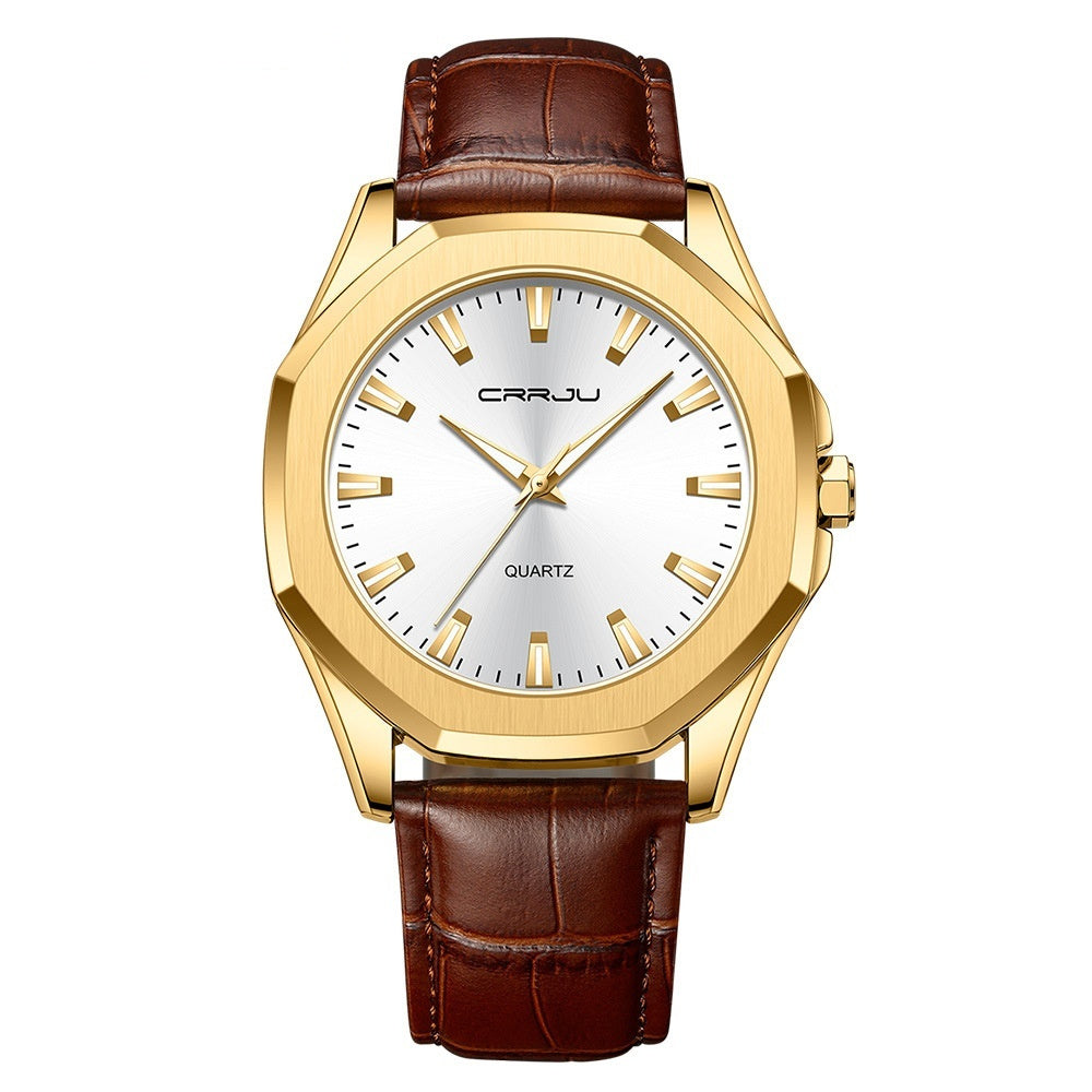 Simple Waterproof Round Casual Quartz Watch