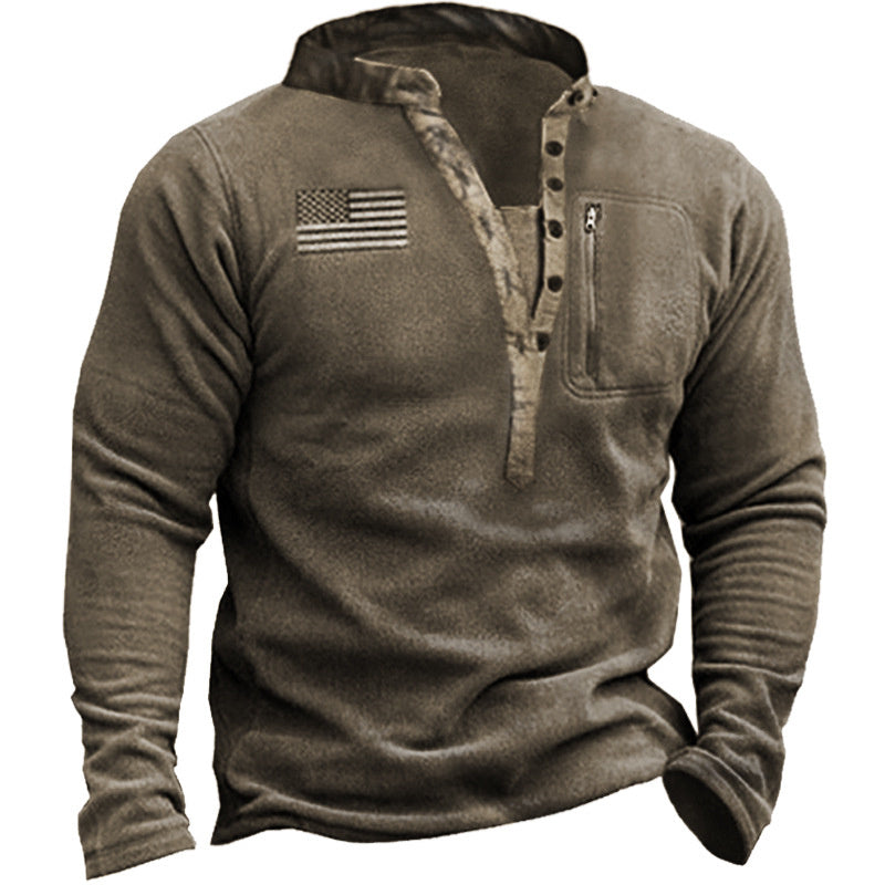 Outdoor Fleece Warm Pullover Combat Uniform Men's Top