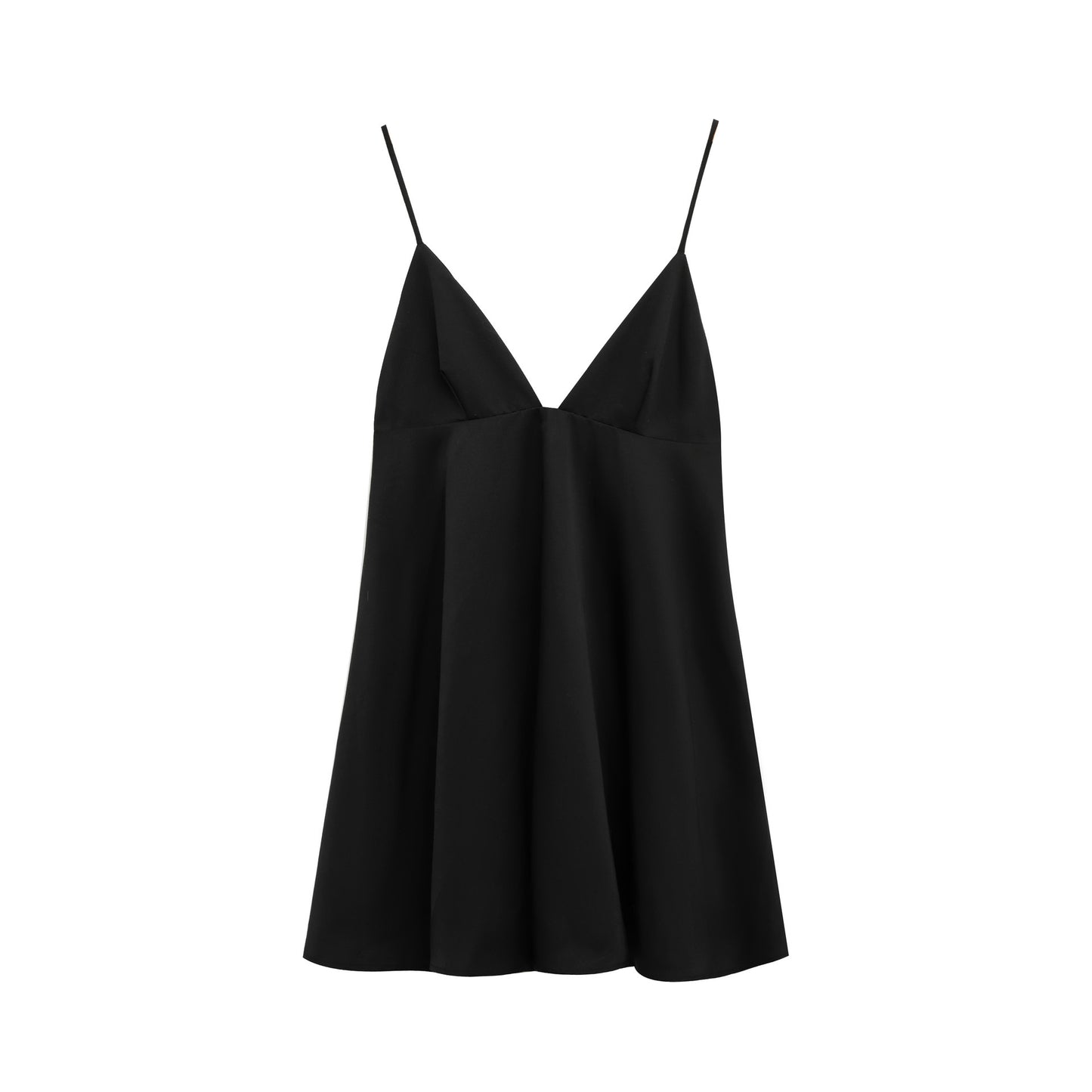 European And American Style Simple V-neck Sleeveless Sling Short Version Dress