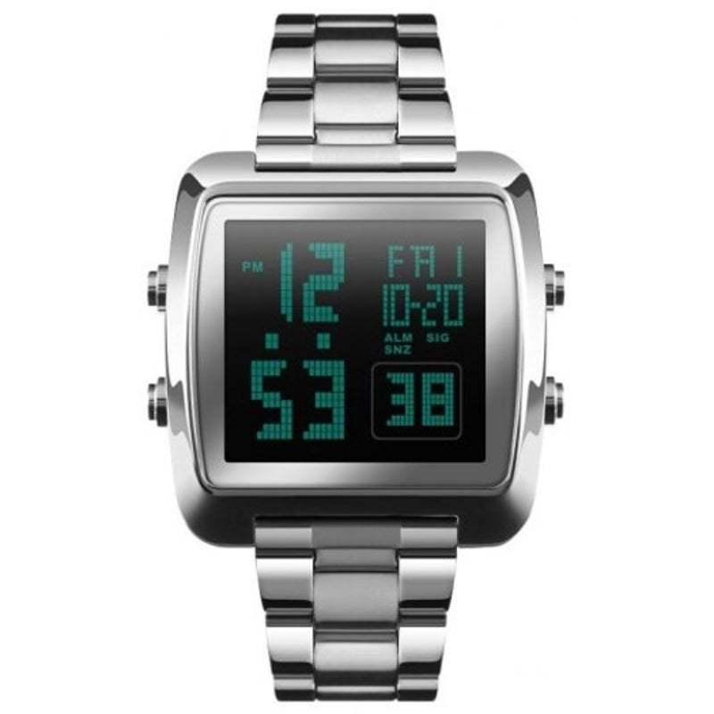9 Fashion Men's Electronic Sport Watch Waterproof Stainless Steel Belt