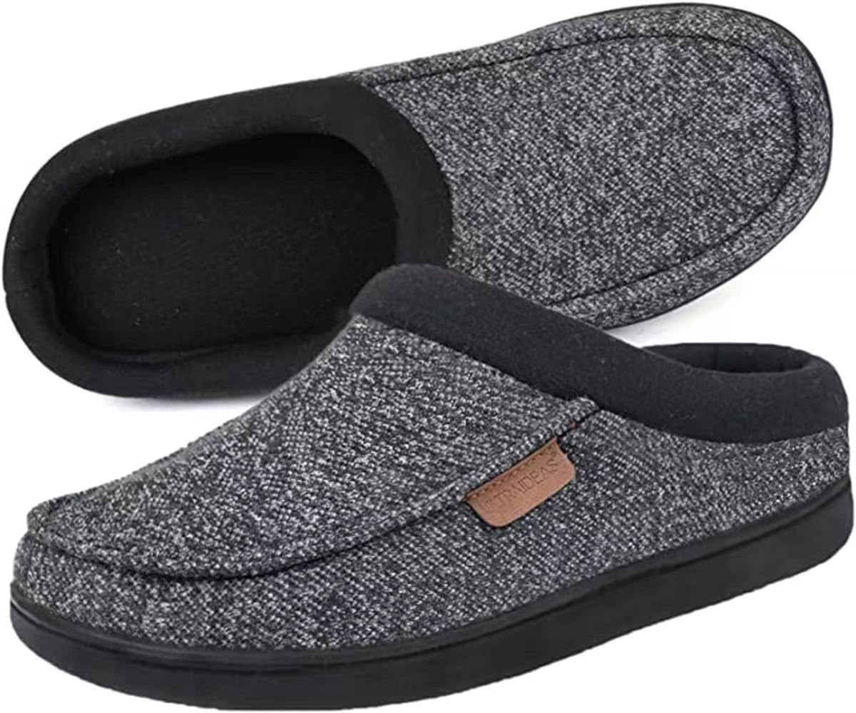 Memory Cotton Men's Plus Size Cotton Slippers