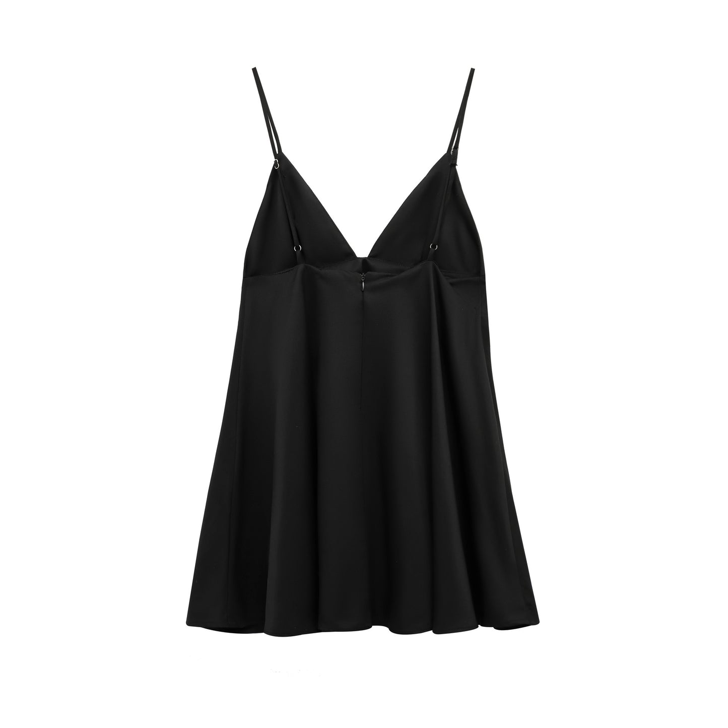 European And American Style Simple V-neck Sleeveless Sling Short Version Dress