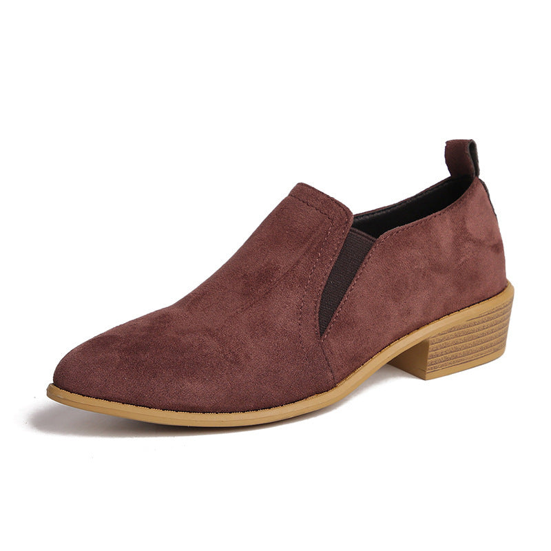 Large Size Low Heel Pointed-toe Boots