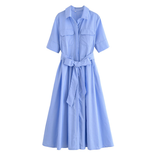 Design Sense Women's Clothing Slim Slimming Poplin Dress
