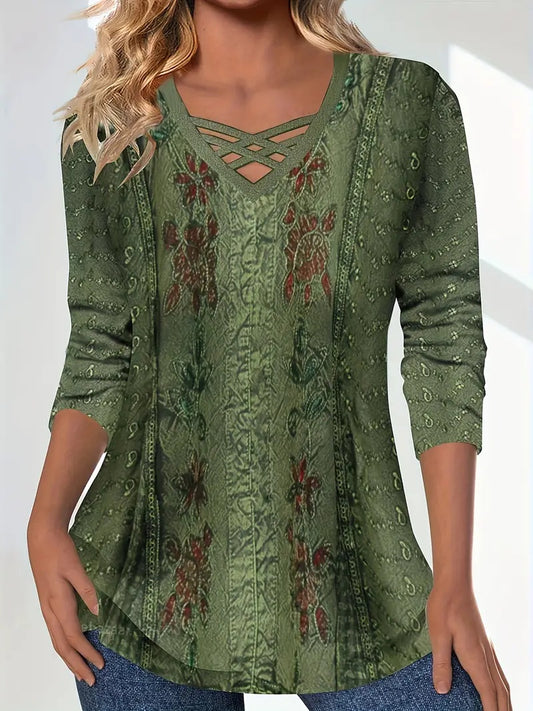 New Summer Short-sleeved Lace Heart Print T-shirt Women's Top