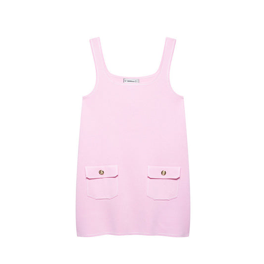 European And American Style Fashion Slim Knit Mini Dress