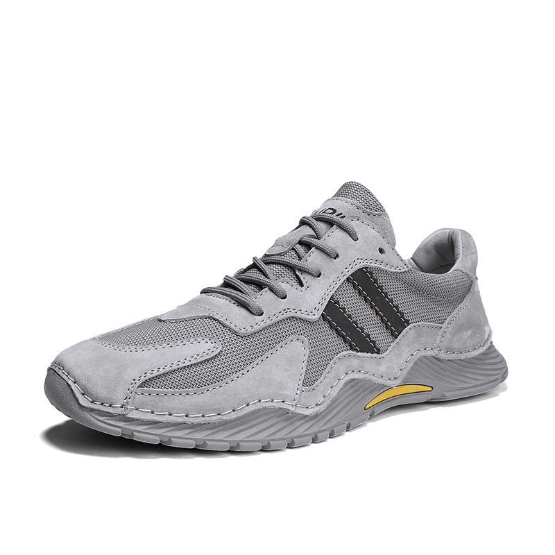 New Men's Low-top Lace-up Hiking Boots Fashion Platform Shoes