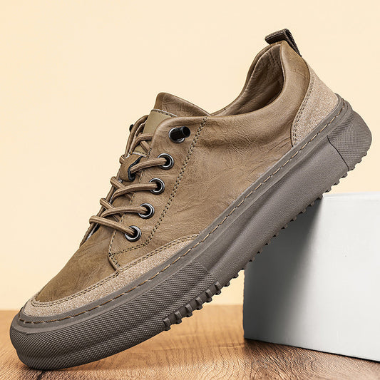 British Round Toe Men's Leather Shoes Men